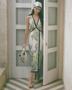 Kaliza Scarf-Print Midi Dress