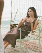 Robe midi en popeline de coton Jolie