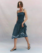 Robe midi smockée Marietta