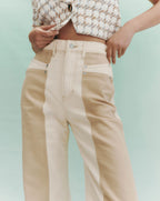 Taylor Color-Block Wide-Leg Jean