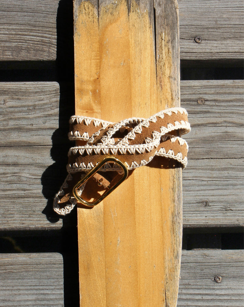 Loop Suede Whipstitch Belt