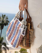 Veronica Beard Beaded Slouch Bag - Off-White Multi