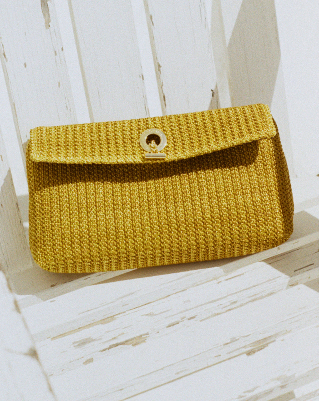 Veronica Beard Raffia Anchor Clutch - Gold