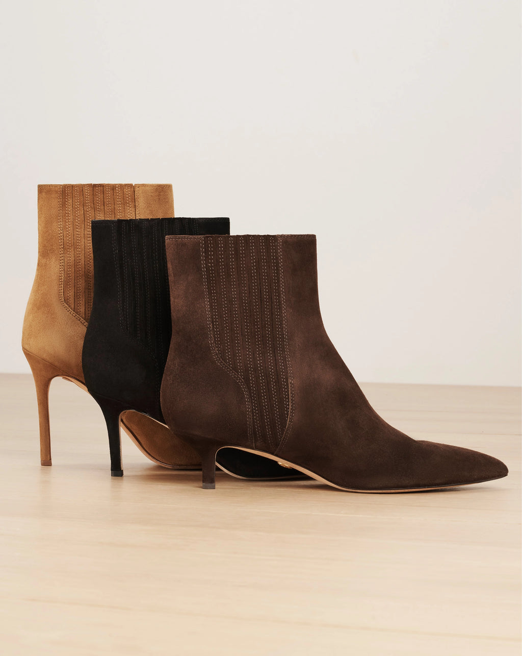 Veronica Beard Lisa Kitten-Heel Ankle Boot - Espresso