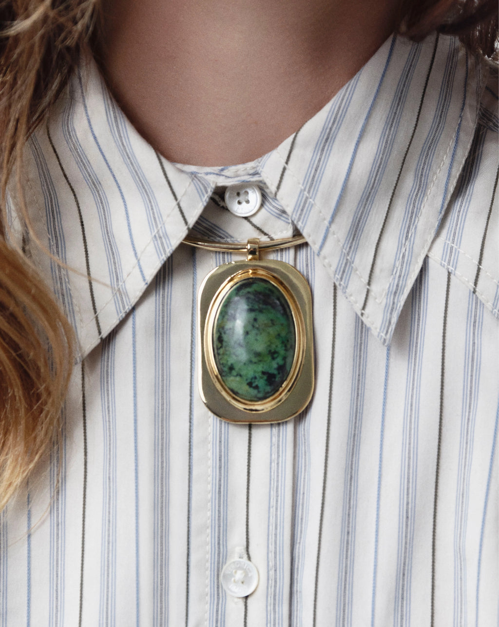 Turquoise Cabochon Collar Necklace