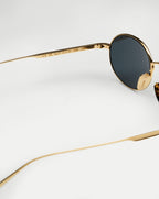 Veronica Beard CC Titan Oval Sunglasses - Gold