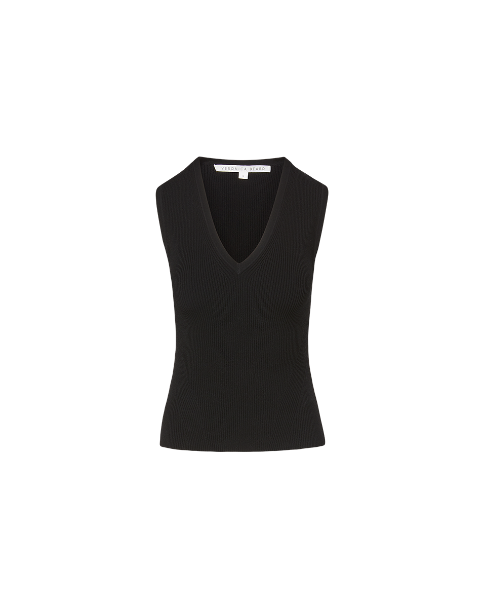 Veronica Beard Sid Knit Tank Top - Black