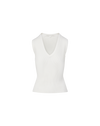 Veronica Beard Sid Knit Tank Top Off-White