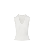 Veronica Beard Sid Knit Tank Top Off-White