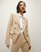 Veronica Beard Libby Poplin Button-Down Shirt - White
