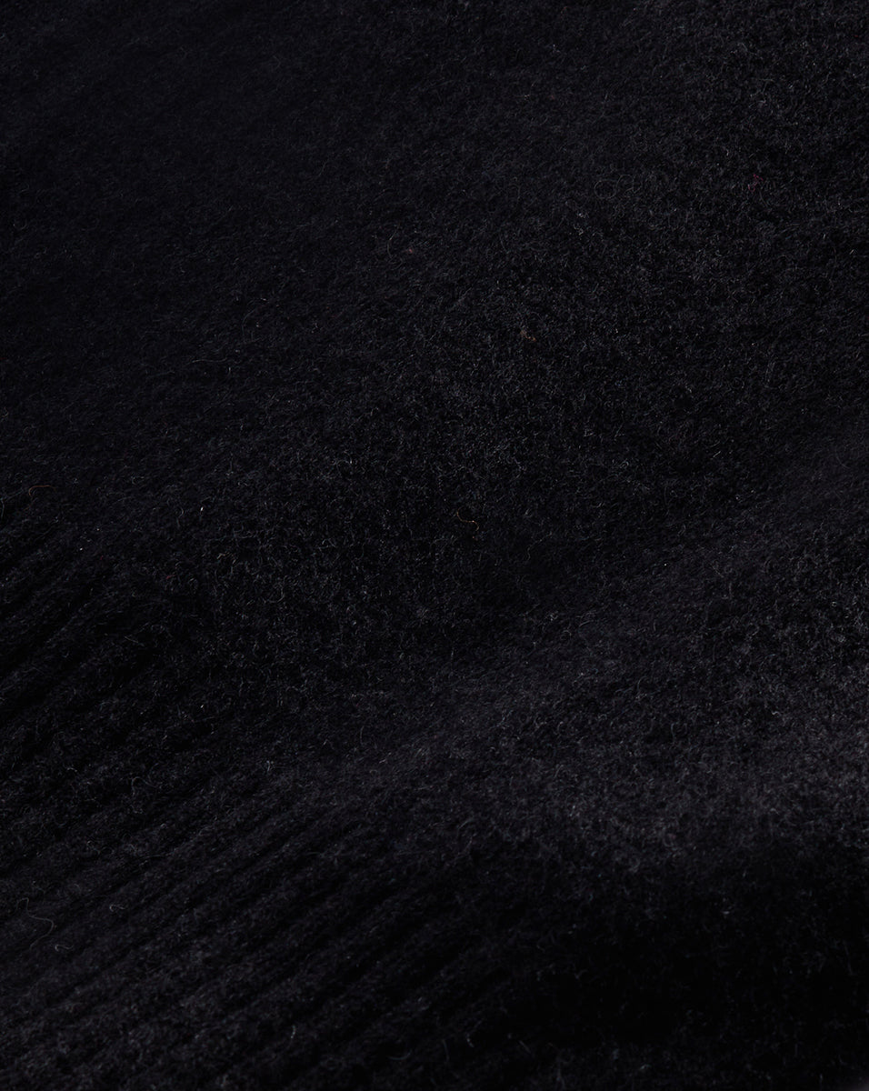 Veronica Beard Nelia Cashmere Pullover | Button Accent - Black