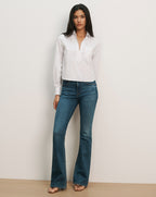 Veronica Beard Khai Poplin Top - White