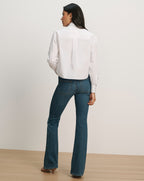 Veronica Beard Khai Poplin Top - White