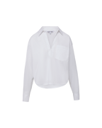 Veronica Beard Khai Poplin Top - White