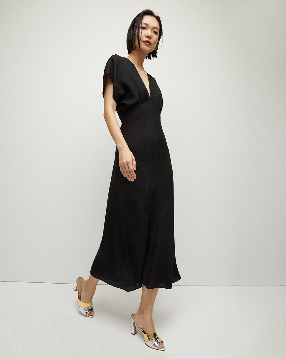 Veronica Beard Seymour Silk Dress - Black