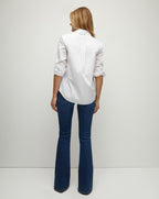 Veronica Beard Amelia Cotton Button-Down Shirt - White