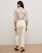 Veronica Beard Amelia Striped Button-Down Shirt - Acorn/White