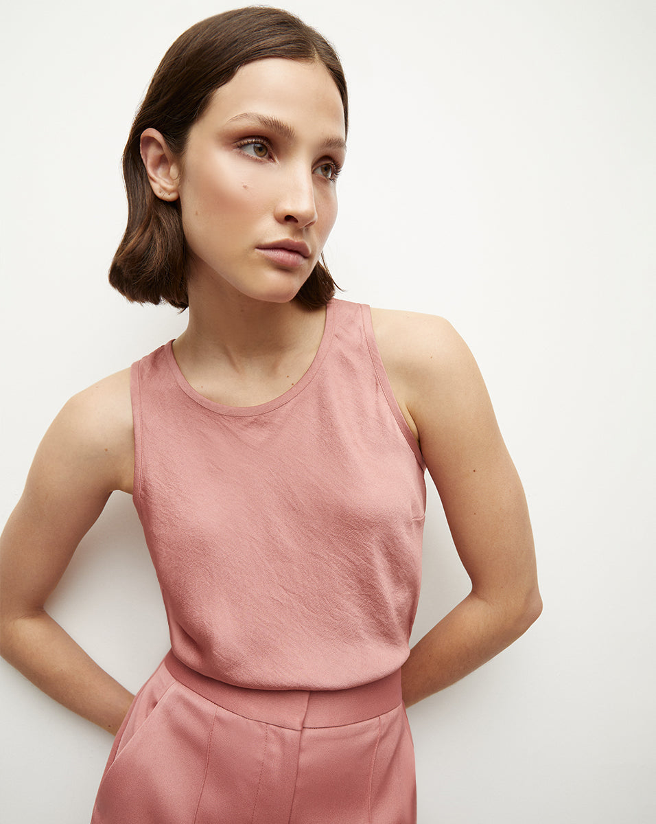 Sabrina Crepe Tank In Rose Veronica Beard Canada Sabrina crepe tank in rose veronica beard canada