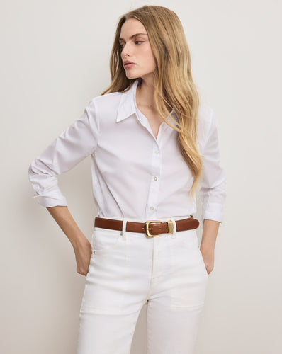 Veronica Beard Marisol Button-Down Shirt - White