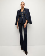 Veronica Beard Gracie Belted Denim Pant - Midnight Wash