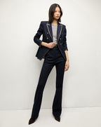 Veronica Beard Gracie Belted Denim Pant - Midnight Wash