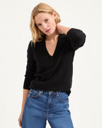 Veronica Beard Coleta Cashmere Sweater - Black