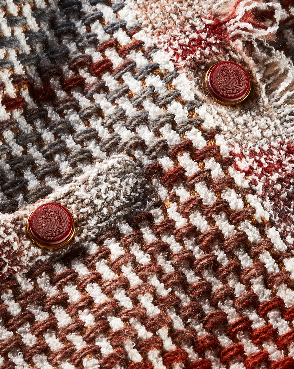 Veronica Beard Sariyah Knit Jacket - Red Multi