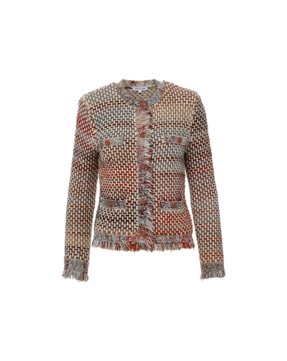Veronica Beard Sariyah Knit Jacket - Red Multi