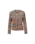 Veronica Beard Sariyah Knit Jacket - Red Multi