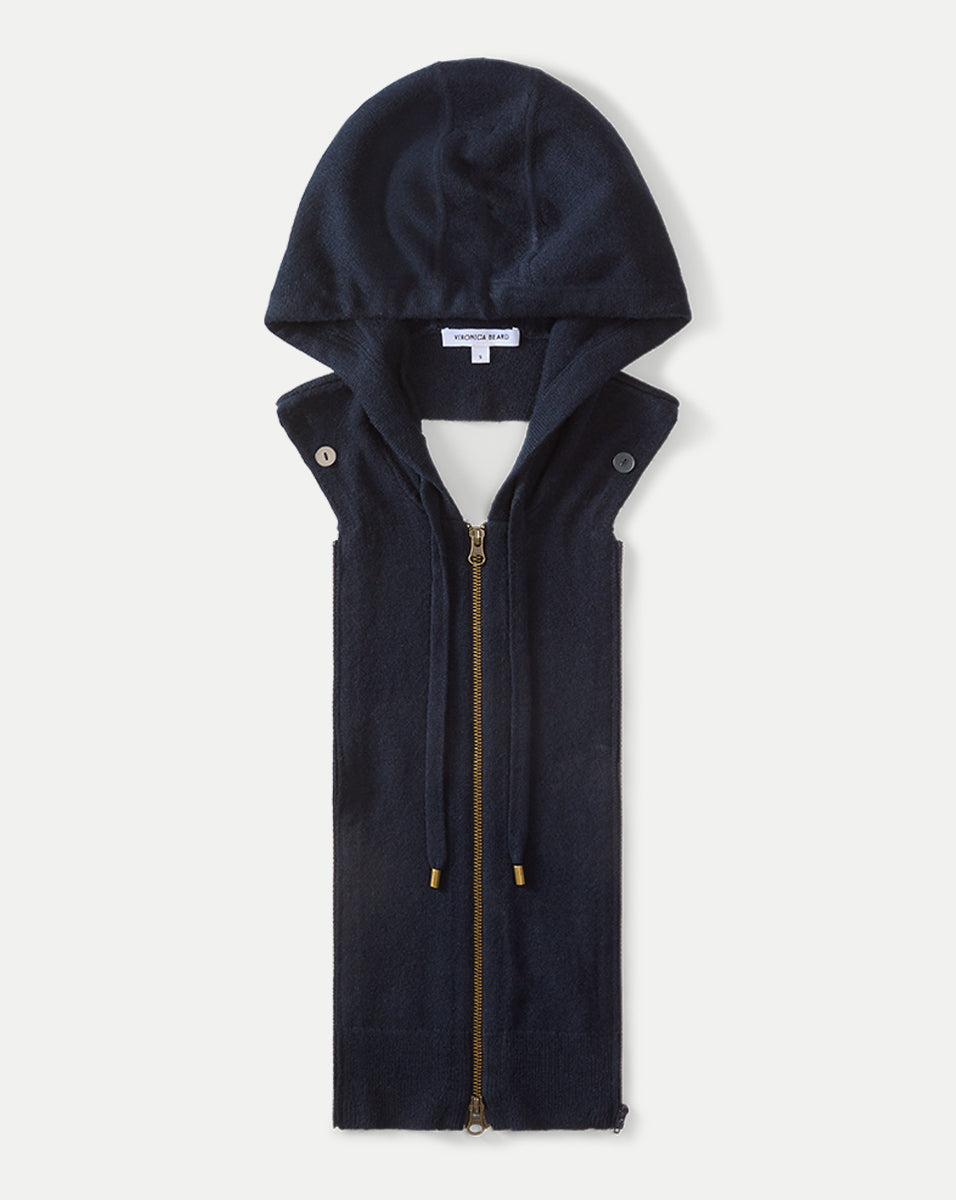 Veronica Beard Cashmere Hoodie Dickey - Navy