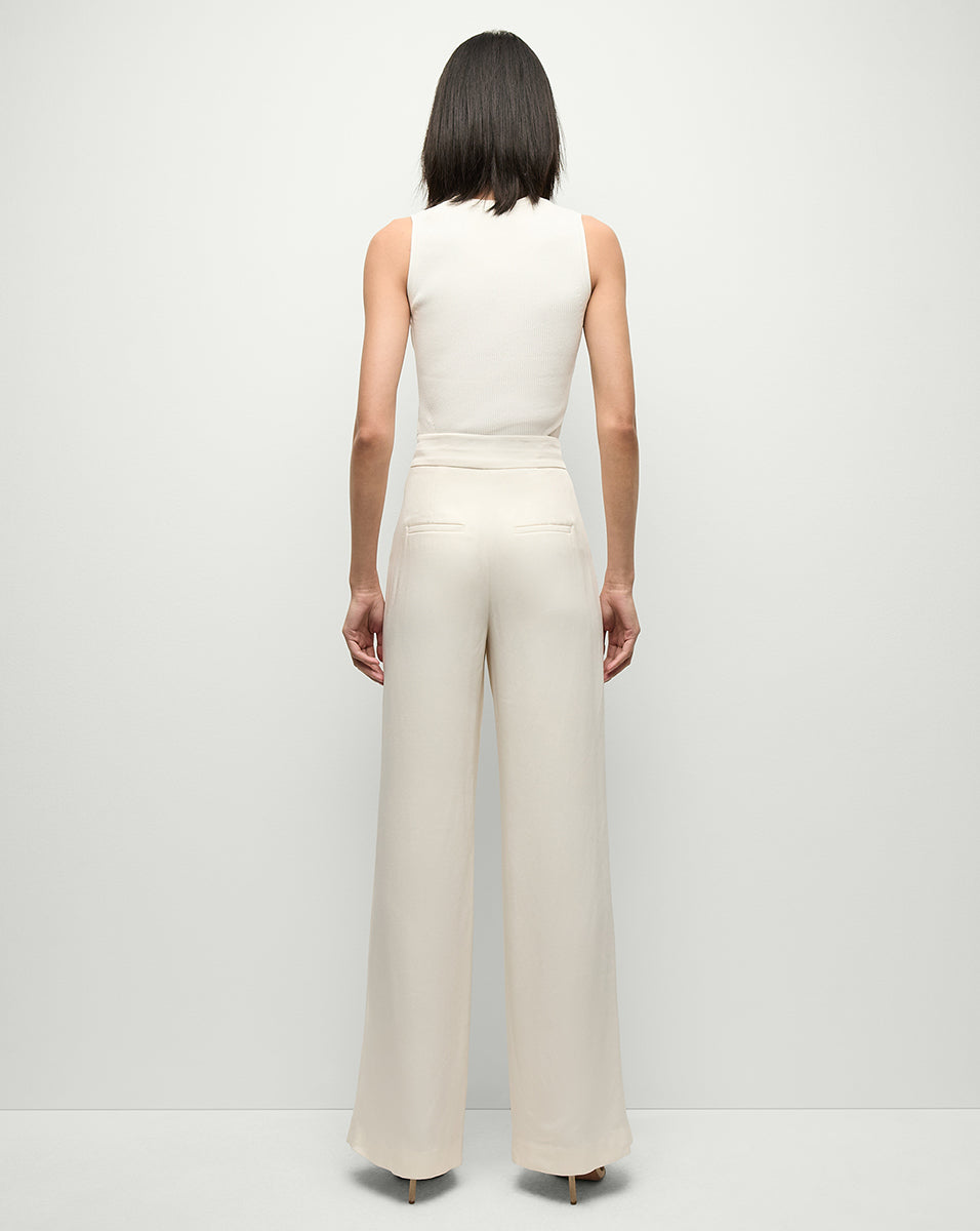 Veronica Beard Sid Crew-Neck Knit Tank Top - Off-White