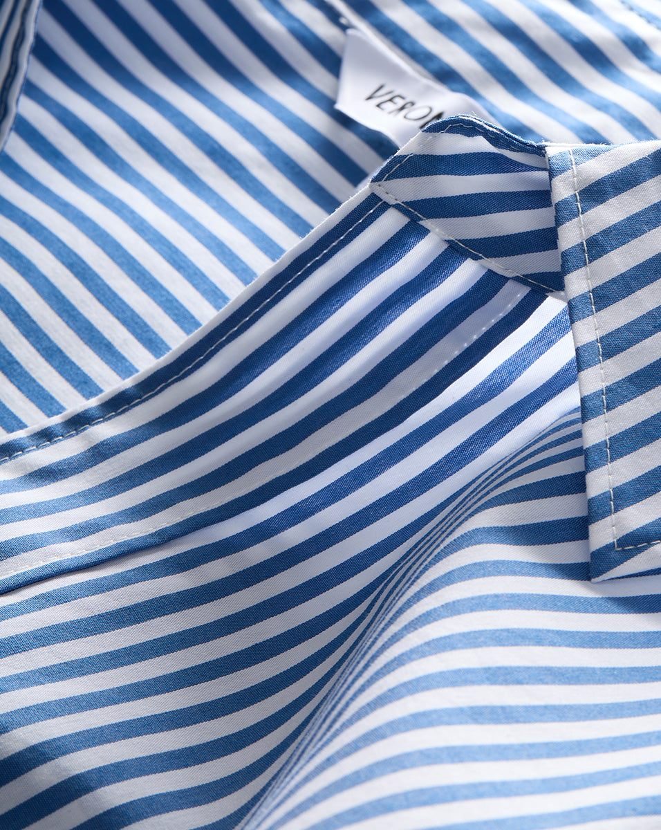 Veronica Beard Khai Striped Shirt - Blue/White Stripe