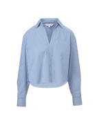 Veronica Beard Khai Striped Shirt - Blue/White Stripe