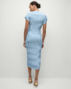 Veronica Beard Gramercy Pleated Dress - Blue Sky