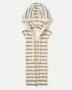 Veronica Beard Cashmere Hoodie Dickey - Ivory/Heather Grey