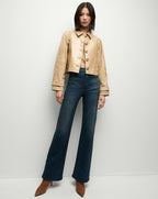 Veronica Beard Kian Coated Leather Jacket