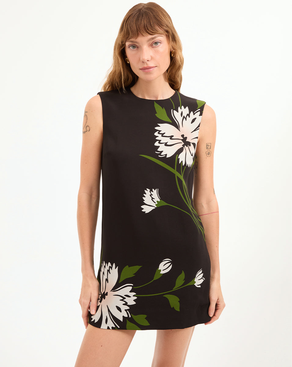 Veronica Beard Cromwell Shift Dress - Black Multi