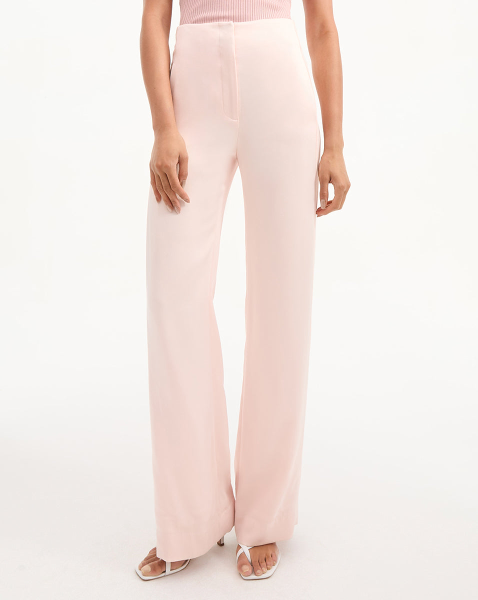 Veronica Beard Ronin Wide-Leg Pant - Pink Shell