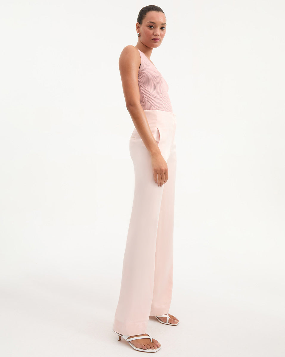 Veronica Beard Ronin Wide-Leg Pant - Pink Shell
