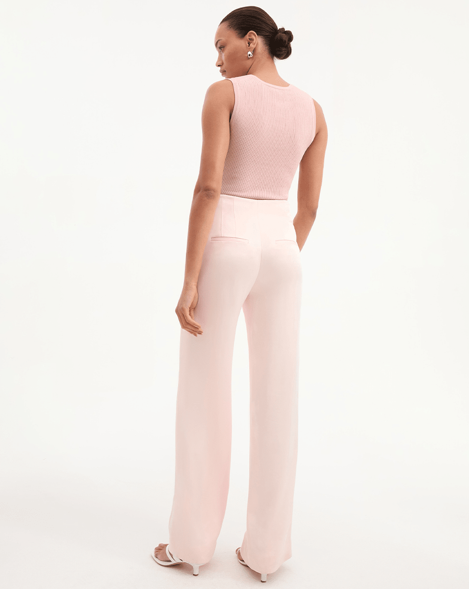 Veronica Beard Ronin Wide-Leg Pant - Pink Shell