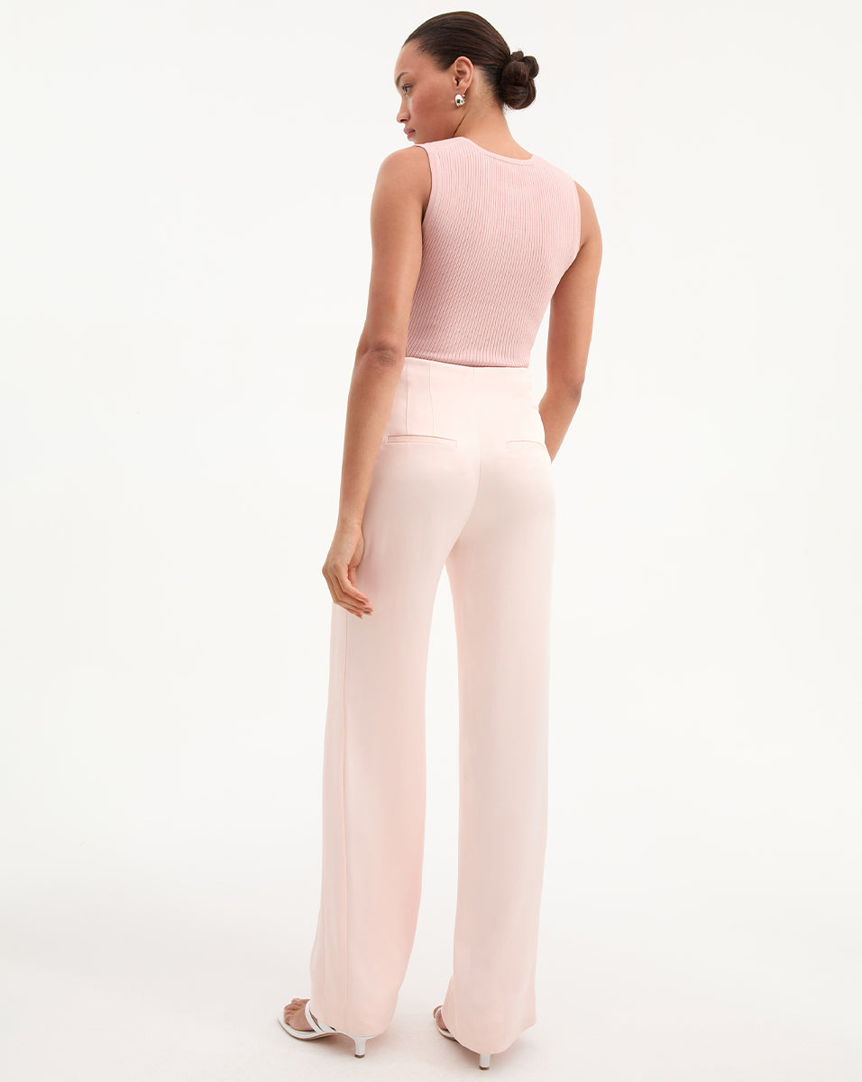 Veronica Beard Sid Knit Tank Top - Pink Clay