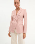 Veronica Beard Miller Leather Dickey Jacket - Pink Clay