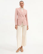 Veronica Beard Miller Leather Dickey Jacket - Pink Clay