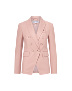 Veronica Beard Miller Leather Dickey Jacket - Pink Clay