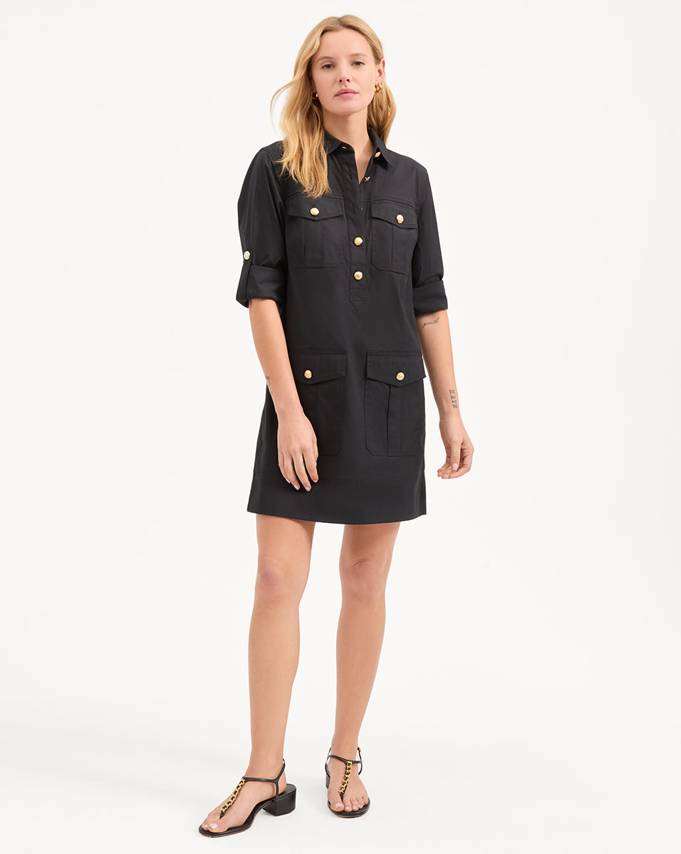 Veronica Beard Saude Cargo Dress - Black