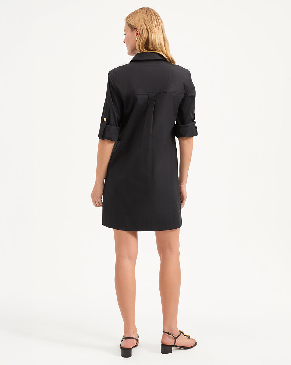 Veronica Beard Saude Cargo Dress - Black