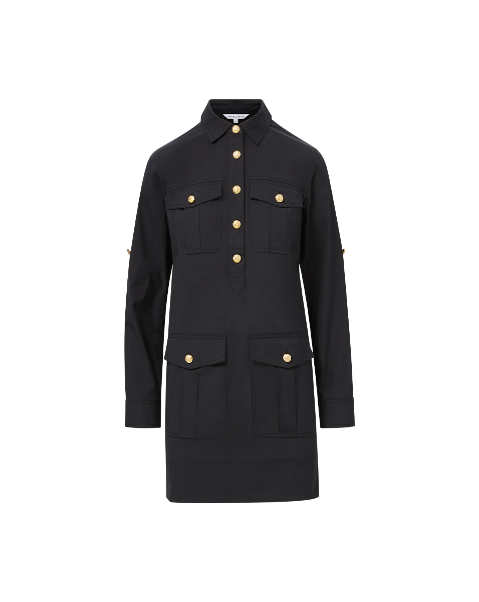 Veronica Beard Saude Cargo Dress - Black