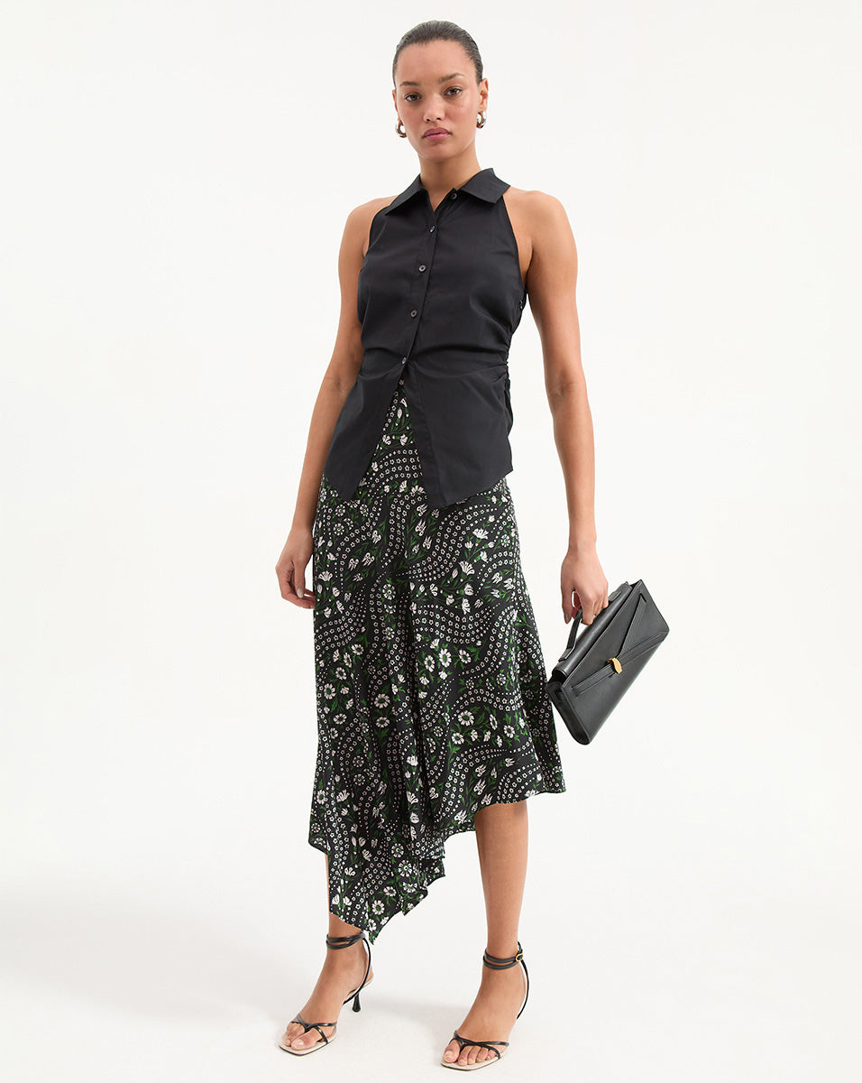 Veronica Beard Regina Sleeveless Button-Down Shirt - Black