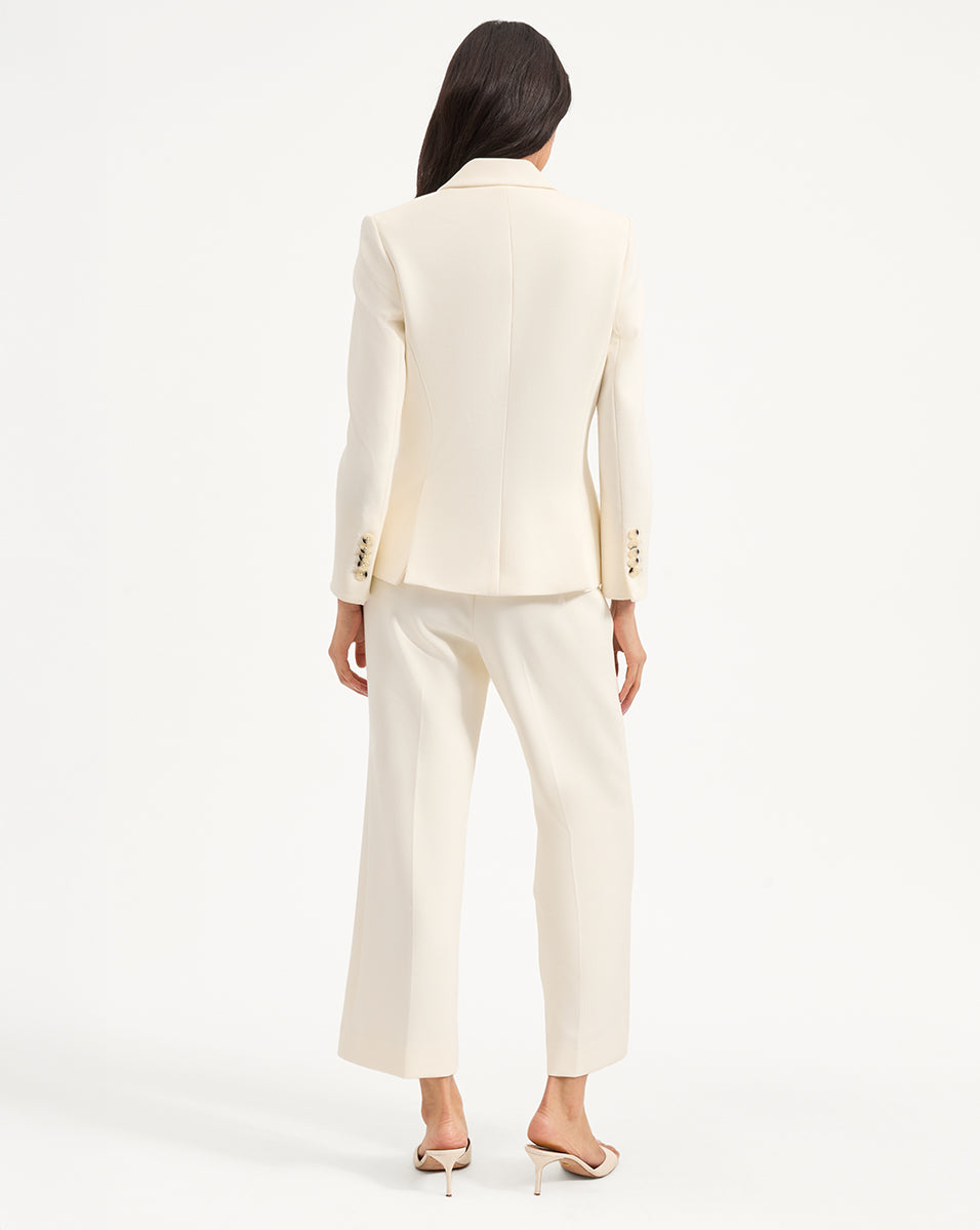 Veronica Beard Terre Cropped Dickey Jacket - Off-White
