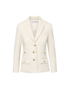 Veronica Beard Terre Cropped Dickey Jacket - Off-White